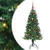 vidaXL Arbre de No&euml;l artificiel d'angle Vert 150 cm PVC et m&eacute;tal