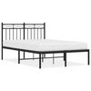 vidaXL Cadre de lit m&eacute;tal sans matelas avec t&ecirc;te de lit noir 120x200cm