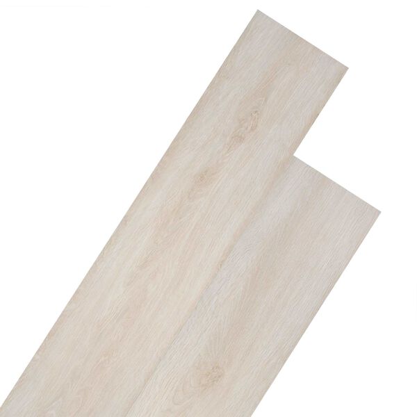 vidaXL Planches de sol 18 pcs Ch&ecirc;ne blanc classique 2,51 m&sup2; PVC