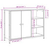 vidaXL Buffet ch&ecirc;ne fum&eacute; 100x33x75 cm bois d'ing&eacute;nierie