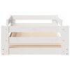 vidaXL Cadre de lit sans matelas blanc 90x200 cm bois de pin massif
