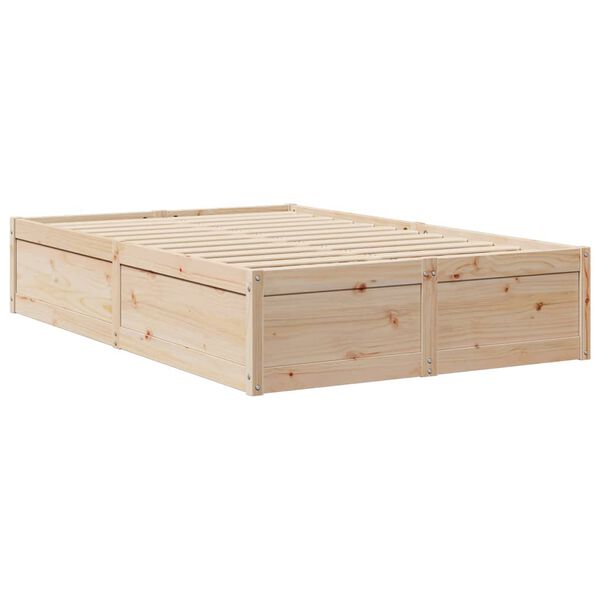 vidaXL Lit avec matelas 140x190 cm bois massif de pin
