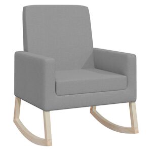 vidaXL Chaise &agrave; bascule Gris clair Tissu