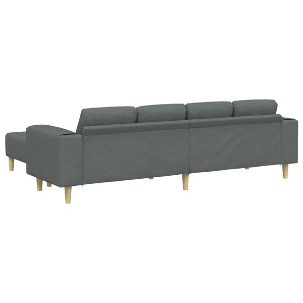 vidaXL Canap&eacute; de salon 3 pcs Gris fonc&eacute; Polyester