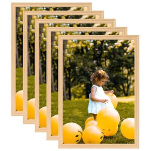 vidaXL Collage de cadres photo 5 pcs de mur table Ch&ecirc;ne clair 70x90 cm