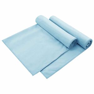 vidaXL Serviettes de chaise d'ext&eacute;rieur 2 pi&egrave;ces Bleu 130 x 60 cm
