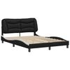 vidaXL Cadre de lit sans matelas Hvar noir et blanc 120x200 cm similicuir