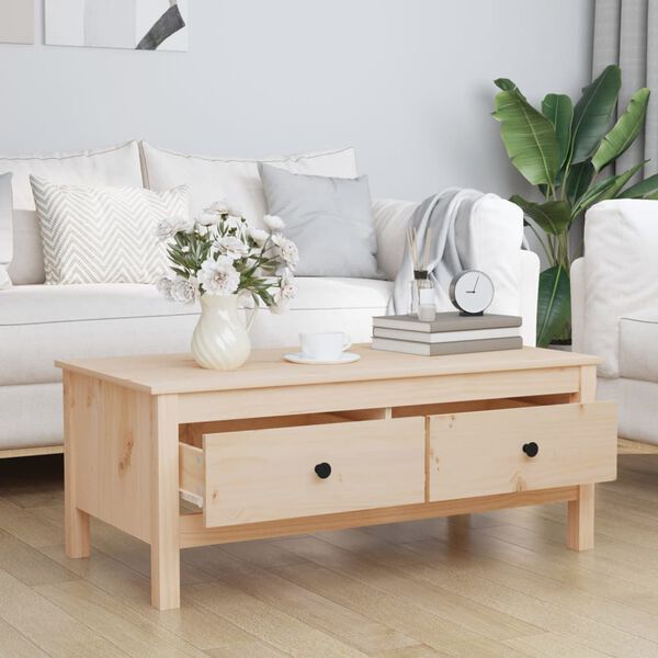 vidaXL Table basse 100x50x40 cm Bois massif de pin