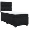 vidaXL Sommier &agrave; lattes de lit et matelas Noir 80x200 cm Velours