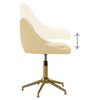 vidaXL Chaises pivotantes &agrave; manger lot de 2 cr&egrave;me velours