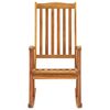 vidaXL Chaise &agrave; bascule avec coussins Bois d'acacia massif