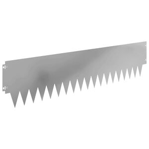 vidaXL Bordure de Pelouse 10 pcs 103 x 25 cm m&eacute;tal Argent&eacute;