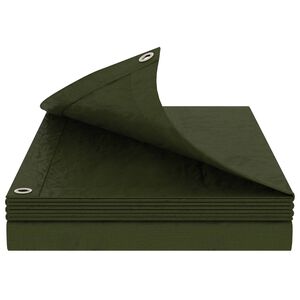vidaXL B&acirc;che avec &oelig;illets Vert 2 x 3 m 260 gsm PE