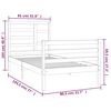 vidaXL Cadre de lit sans matelas bois massif 75x190 cm