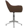 vidaXL Chaises pivotantes &agrave; manger lot de 2 marron tissu