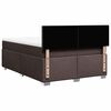 vidaXL Sommier &agrave; lattes de lit avec matelas Marron fonc&eacute; 140x190 cm