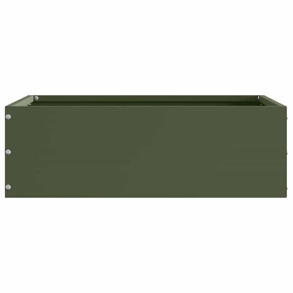 vidaXL Bordure de Pelouse 6 pcs Vert olive 40 x 40 x 13 cm Acier
