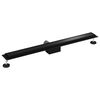vidaXL 2 en 1 Drain de Douche Noir 100 cm Acier Inox 304