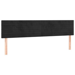 vidaXL T&ecirc;tes de lit Noir 160 x 5 x 78/88 cm Velours