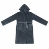 vidaXL Peignoir avec capuche Bleu marine m Flanelle