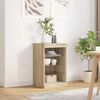 vidaXL Buffet avec lumi&egrave;res LED ch&ecirc;ne sonoma 41x37x67 cm