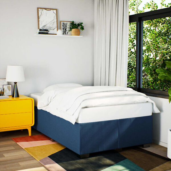 vidaXL Cadre de lit sans matelas bleu 120x200 cm tissu