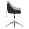 vidaXL Chaises pivotantes &agrave; manger lot de 2 noir similicuir