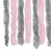vidaXL Rideau anti-mouches gris argent&eacute; et rose 56x185 cm chenille