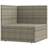 vidaXL Salon de jardin 5 pcs avec coussins Gris R&eacute;sine tress&eacute;e