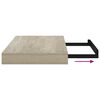 vidaXL Étagère murale flottante chêne 40x23x3,8 cm MDF