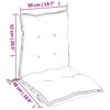 vidaXL Coussins de chaise &agrave; dossier bas lot de 2 multicolore
