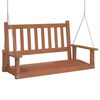 vidaXL Banc de balan&ccedil;oire de jardin cha&icirc;nes en m&eacute;tal bois massif sapin