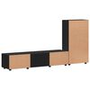 vidaXL Ensemble meuble TV avec tiroir FLORIN Noir Bois d'ing&eacute;nierie