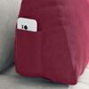 vidaXL Coussin de Dos Bordeaux 60 x 20 x 50 cm Tissu en velours c&ocirc;tel&eacute;