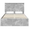 vidaXL Cadre de lit Gris b&eacute;ton 120 x 200 cm Bois Ing&eacute;nierie