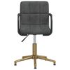 vidaXL Chaises pivotantes &agrave; manger lot de 4 gris fonc&eacute; velours
