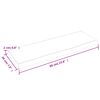 vidaXL &Eacute;tag&egrave;re murale marron fonc&eacute; 60x20x2 cm bois ch&ecirc;ne massif trait&eacute;
