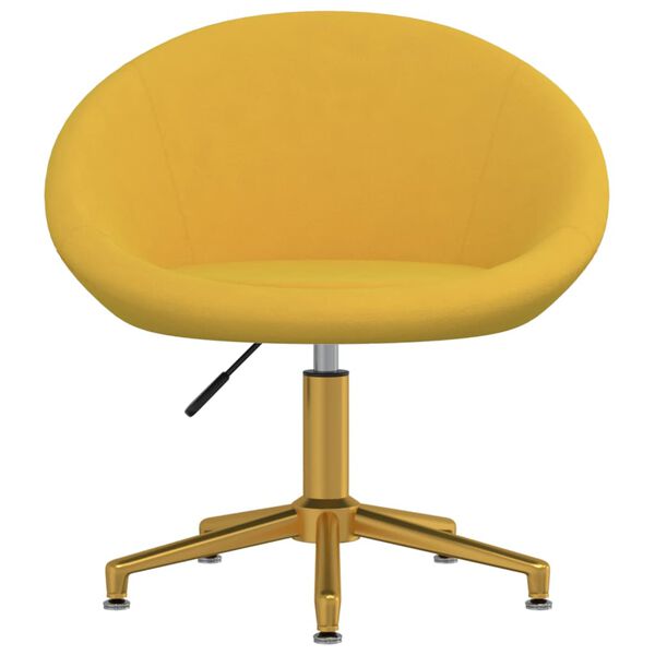 vidaXL Chaises &agrave; manger lot de 6 jaune velours