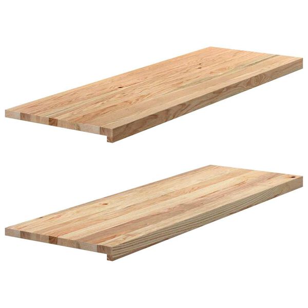 vidaXL Appuis de fen&ecirc;tre 2 pcs non trait&eacute; 120x40x2cm bois ch&ecirc;ne massif