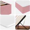 vidaXL Lit avec rangement et matelas Rose 90 x 200 cm Velours