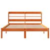 vidaXL Cadre de lit et t&ecirc;te de lit sans matelas cire marron 160x200 cm