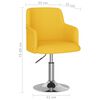 vidaXL Chaise &agrave; manger Jaune moutarde Tissu