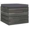 vidaXL Salon palette de jardin 2 pcs avec coussins Bois de pin massif