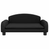 vidaXL Lit pour chien noir 70x45x30 cm tissu