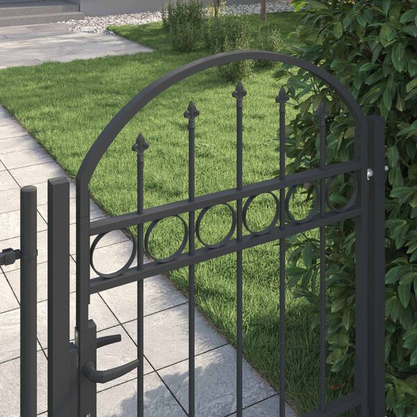 vidaXL Porte de Cl&ocirc;ture Assen Gris 100 x 125 cm Acier enduit de poudre