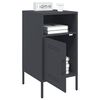 vidaXL Tables de chevet 2 pcs anthracite 36x39x68 cm acier