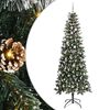 vidaXL Sapin de No&euml;l artificiel Vert 240 cm PVC, plastique et acier