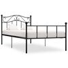 vidaXL Cadre de lit sans matelas noir m&eacute;tal 90x200 cm