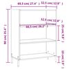 vidaXL Armoire &agrave; &eacute;tag&egrave;res blanc brillant 69,5x32,5x90 cm