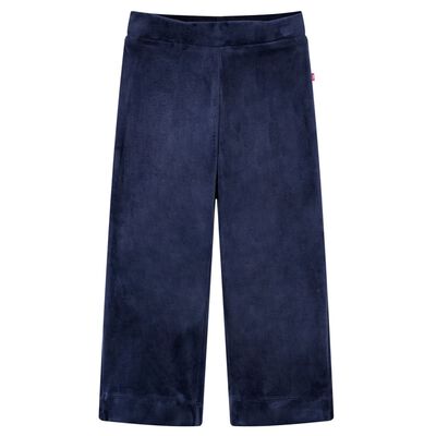 Pantalons pour enfants velours bleu foncé 116